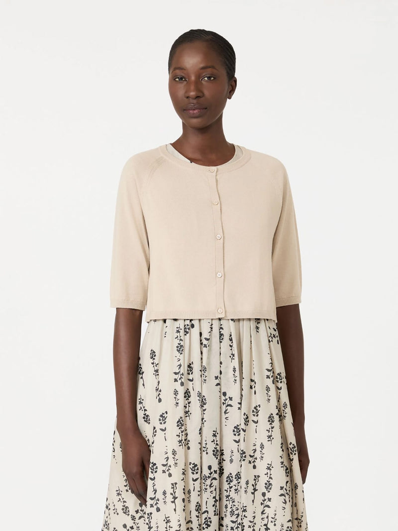 Cotton-silk shoulder wrap, natural