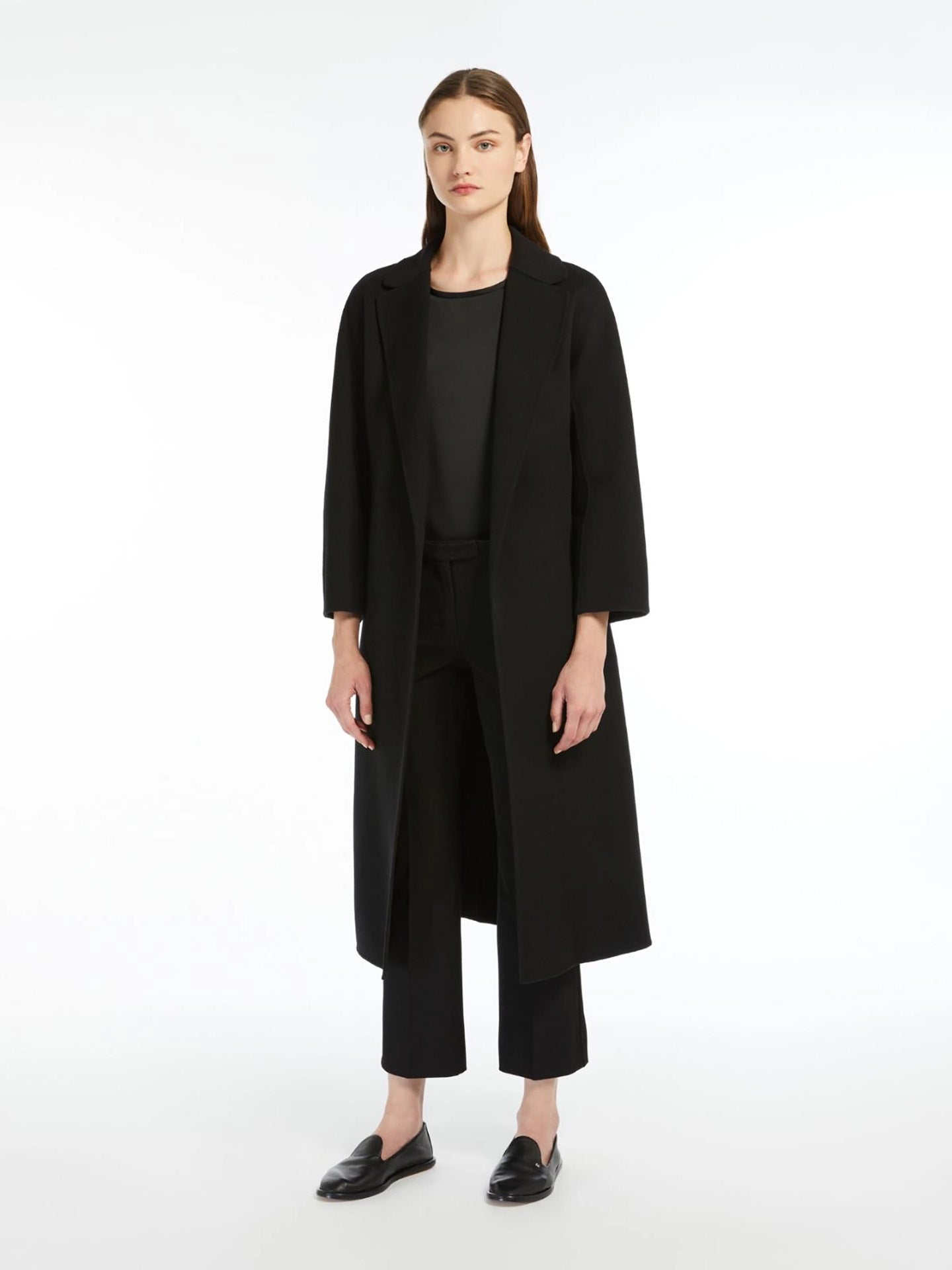 Stretch cotton-blend trousers, black