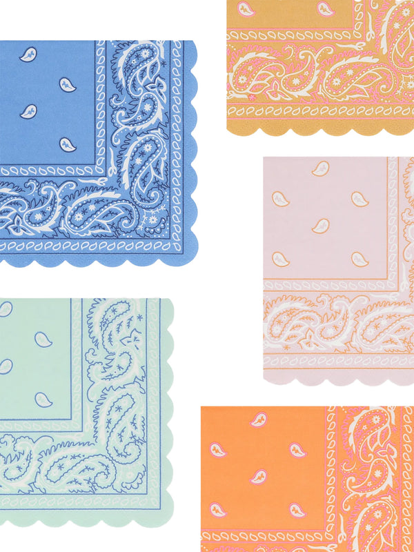 Western bandana cocktail napkins