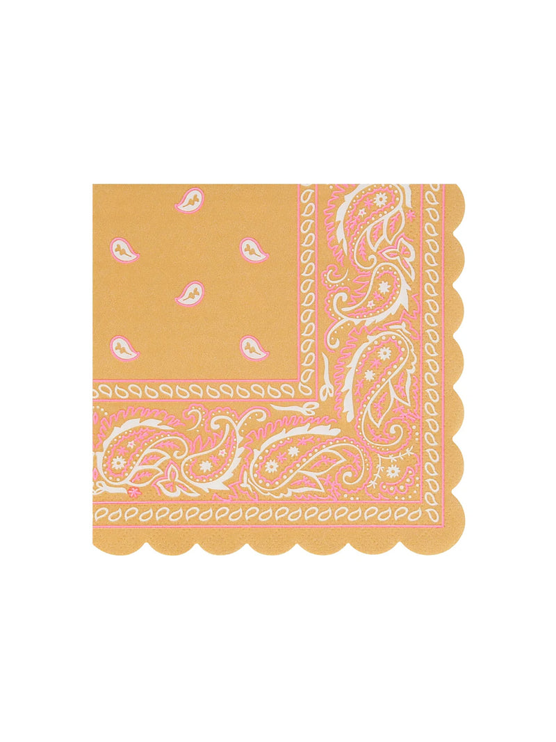 Western bandana cocktail napkins