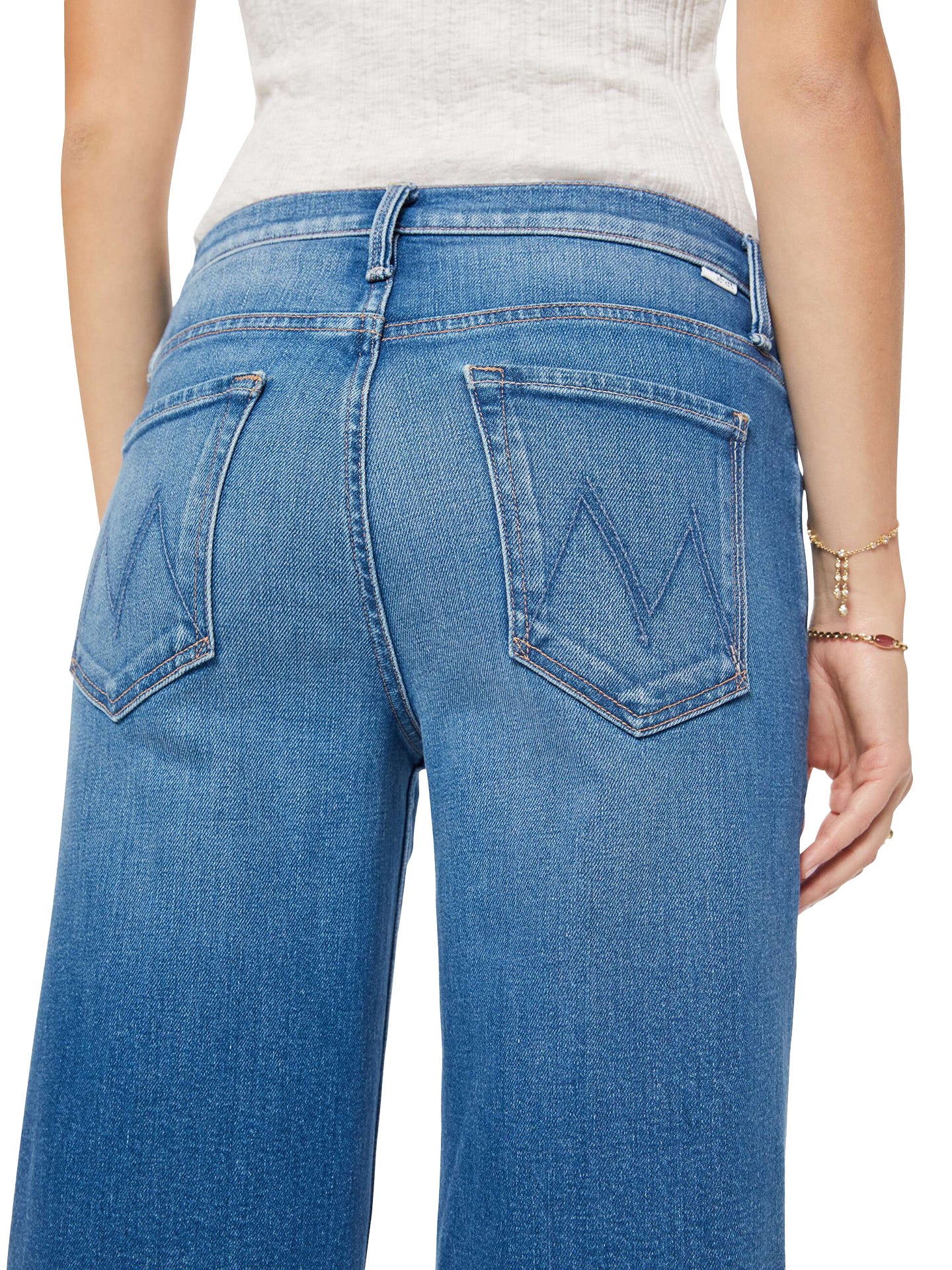 The rerun sneak wide leg jeans, 'Kissing the caddy'