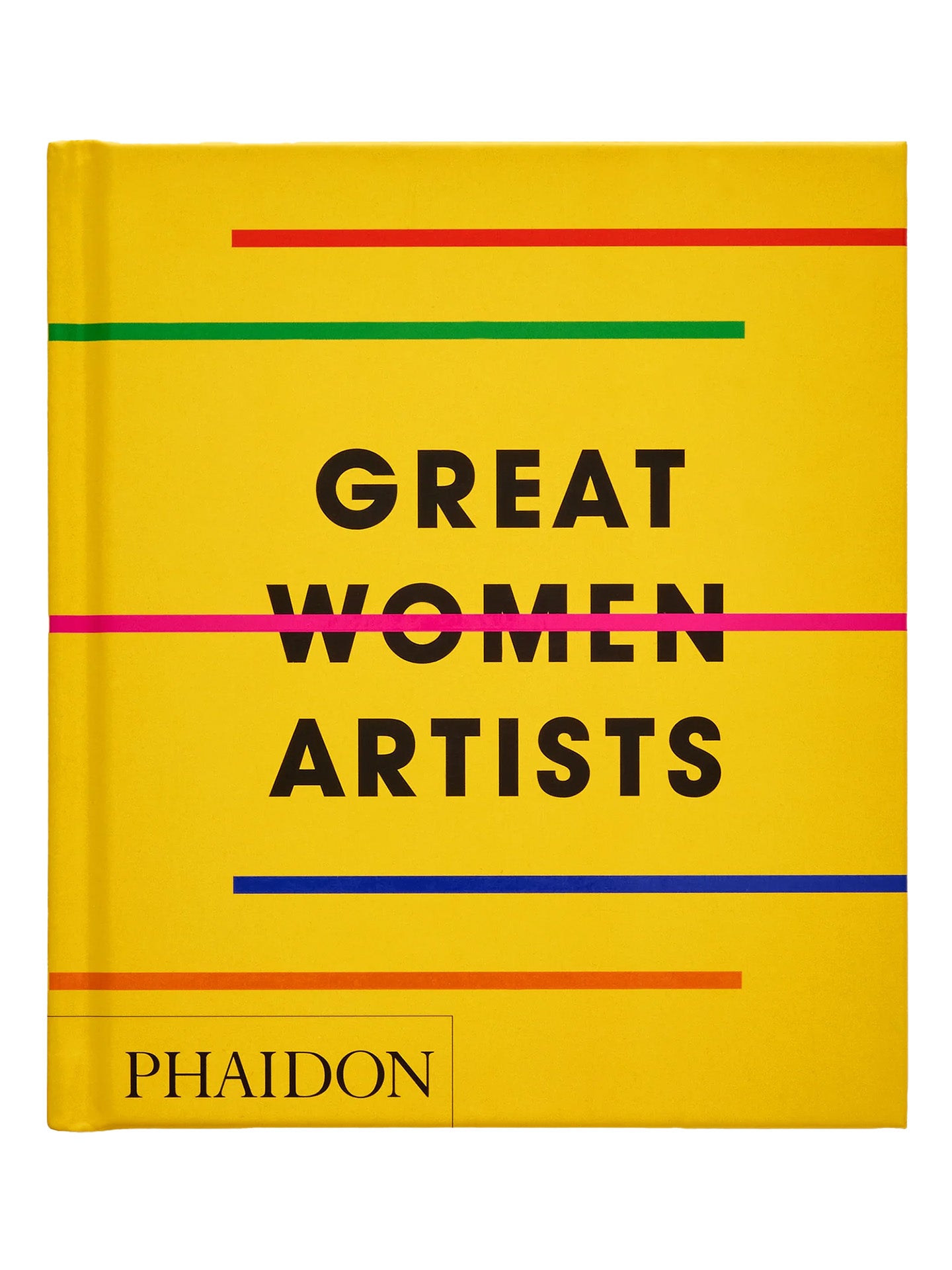 Book titled 'Great Women Artists' by Phaidon with a yellow cover