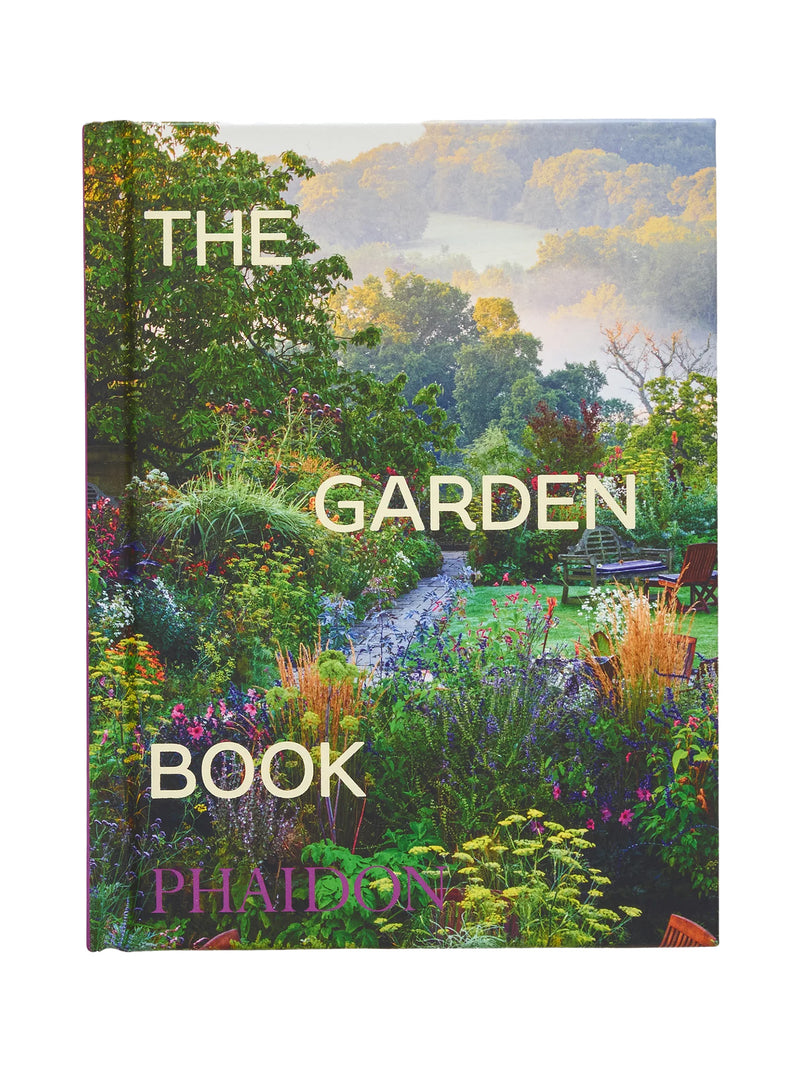 Book cover of 'The Garden Book' by Phaidon with a garden scene on the cover.