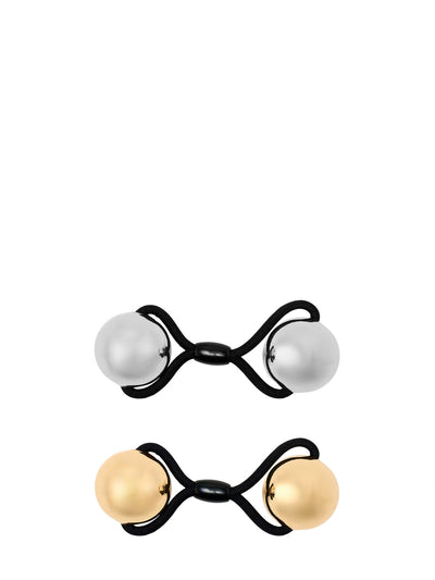 Amina pearl elastic hair tie, silver or gold