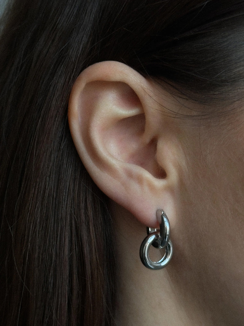 Emmeline hoops, gold or silver