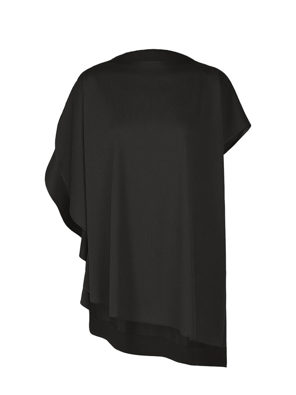 A-poc slice pleated asymmetric tunic, black