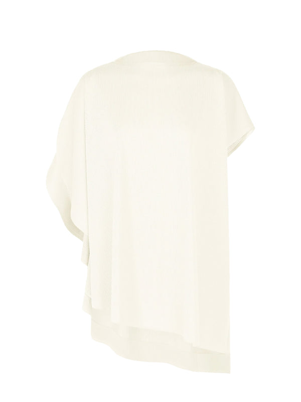 A-poc slice pleated asymmetric tunic, white