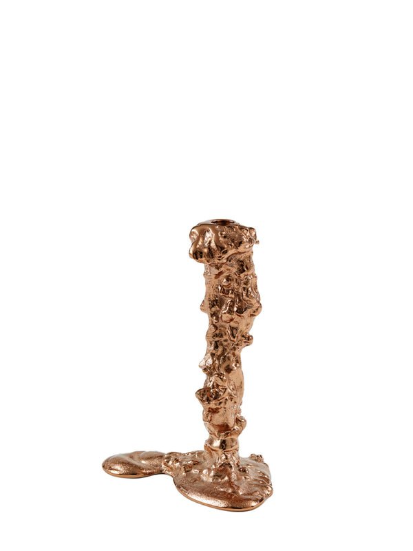 Drip candle holder L, rose gold