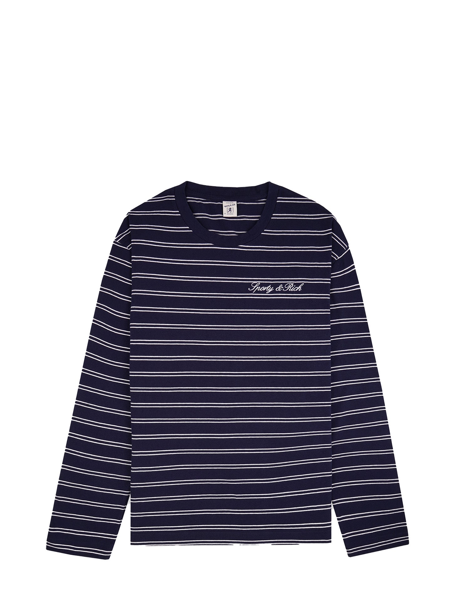 Signature Logo Easy Longsleeve, navy-white