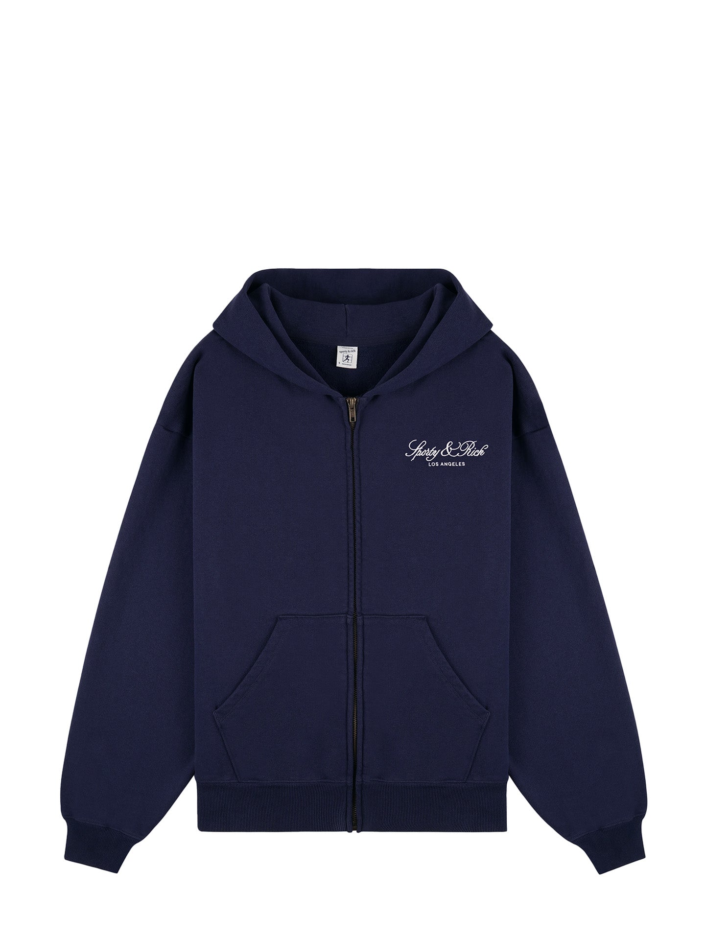 Vendome LA Embroidered Zip Hoodie, dark navy