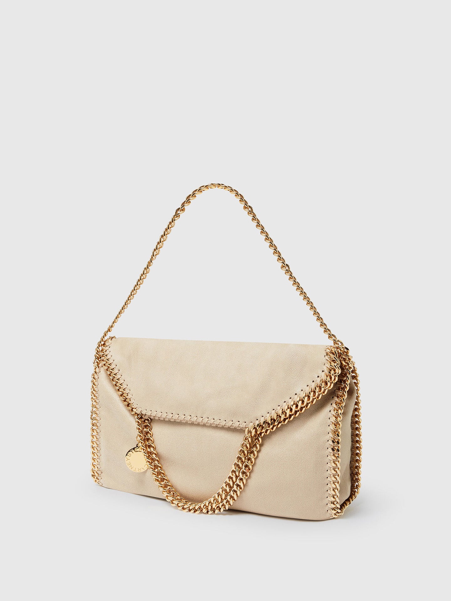 Falabella 3-chain bag w/gold chain, butter cream