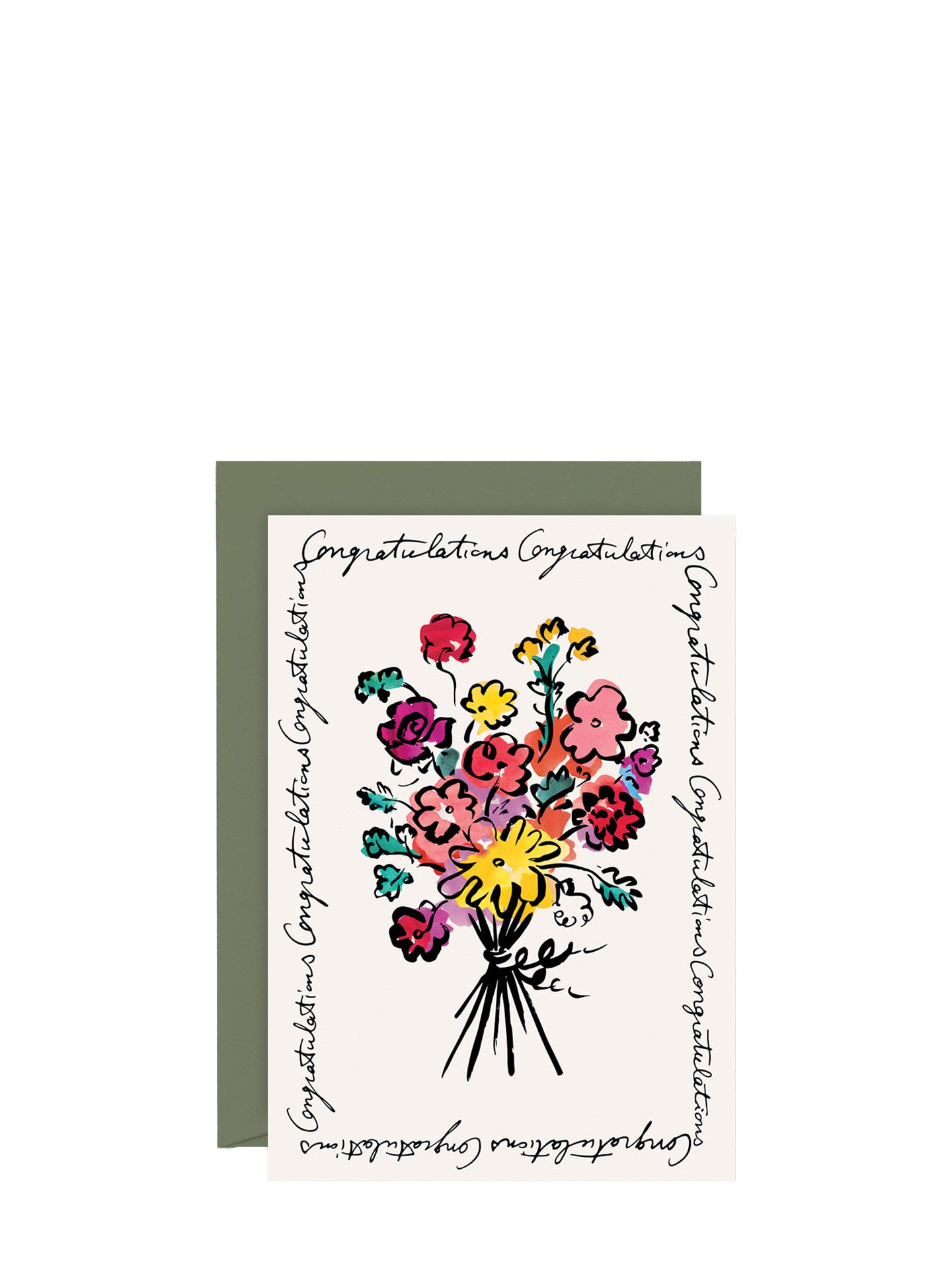Congratulations bouquet card, all occasion card