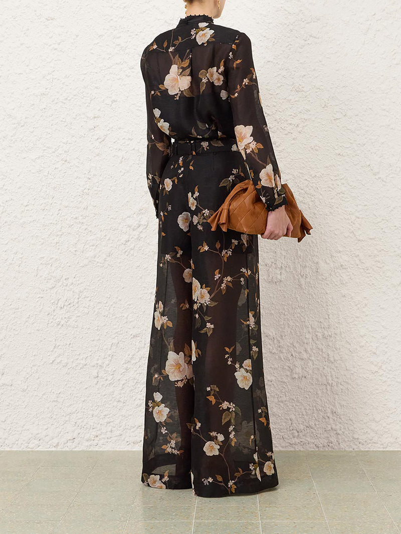 Ascent embellished body shirt, black rose mallow
