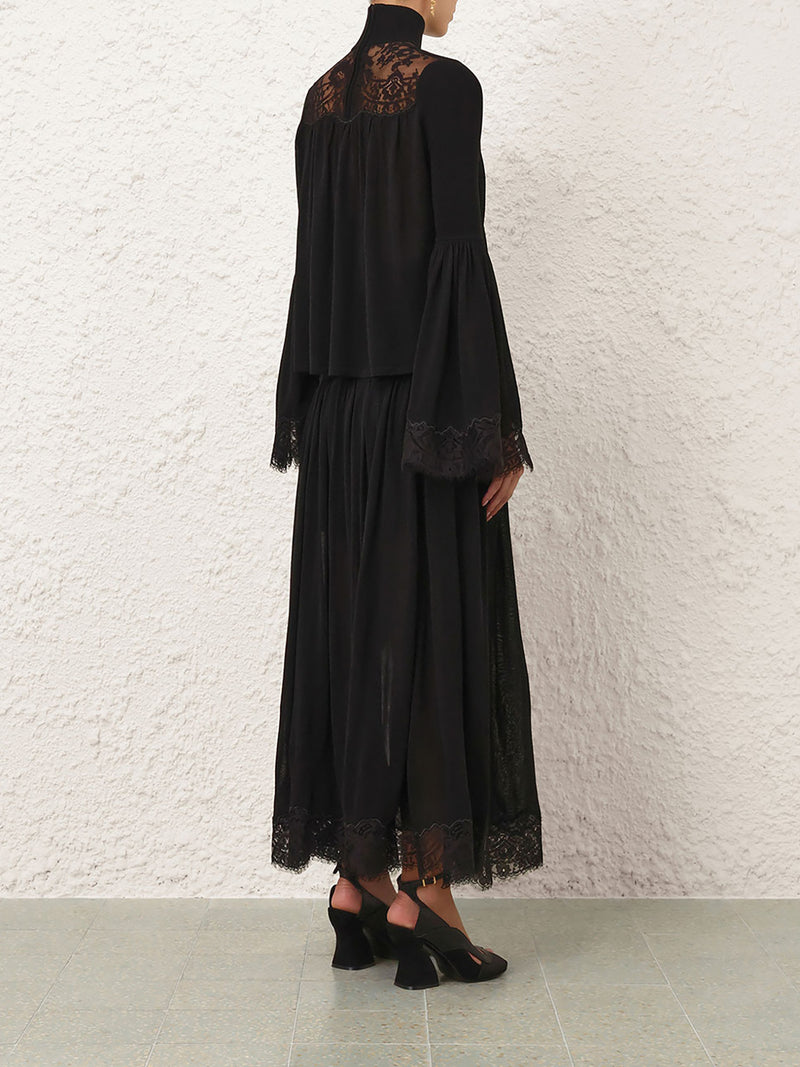 Valiant lace blouse, black
