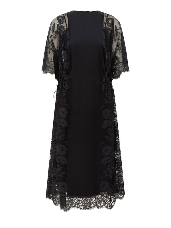 Valiant lace tunic dress, black