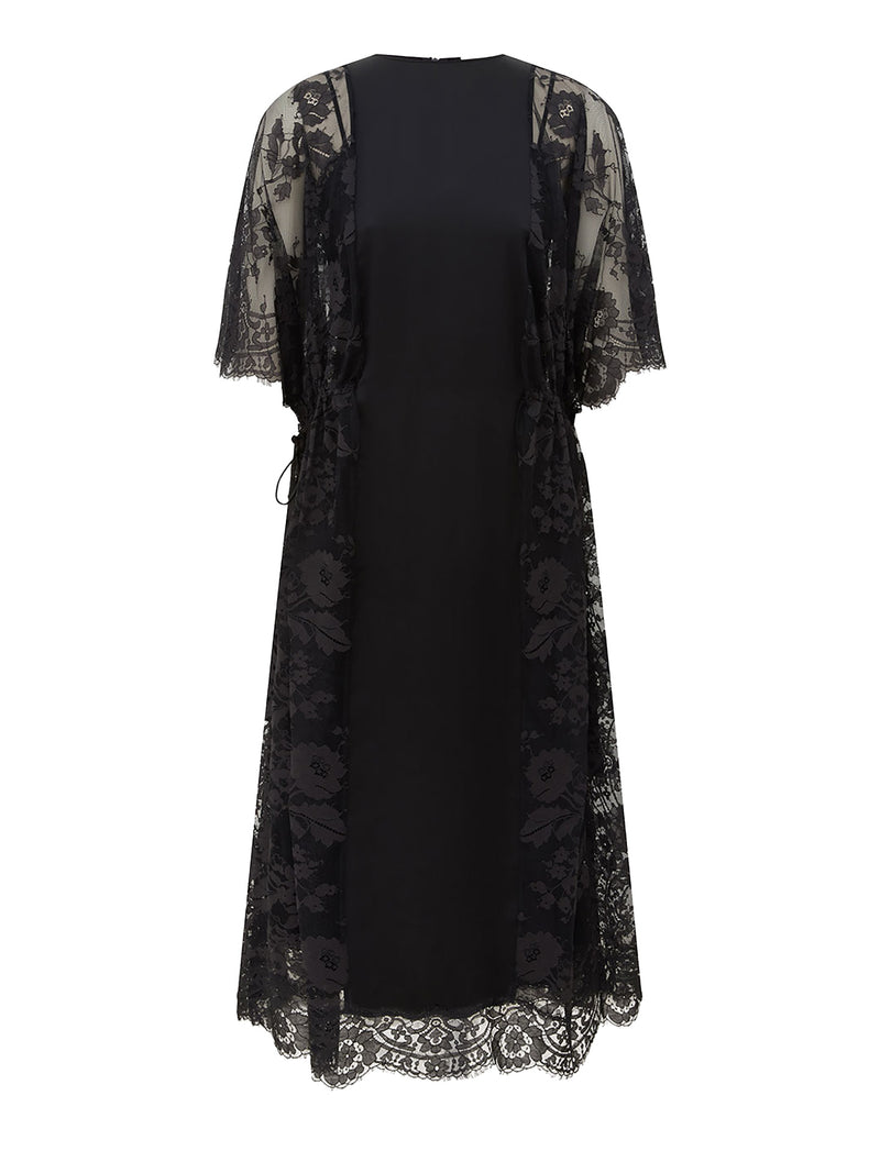 Valiant lace tunic dress, black