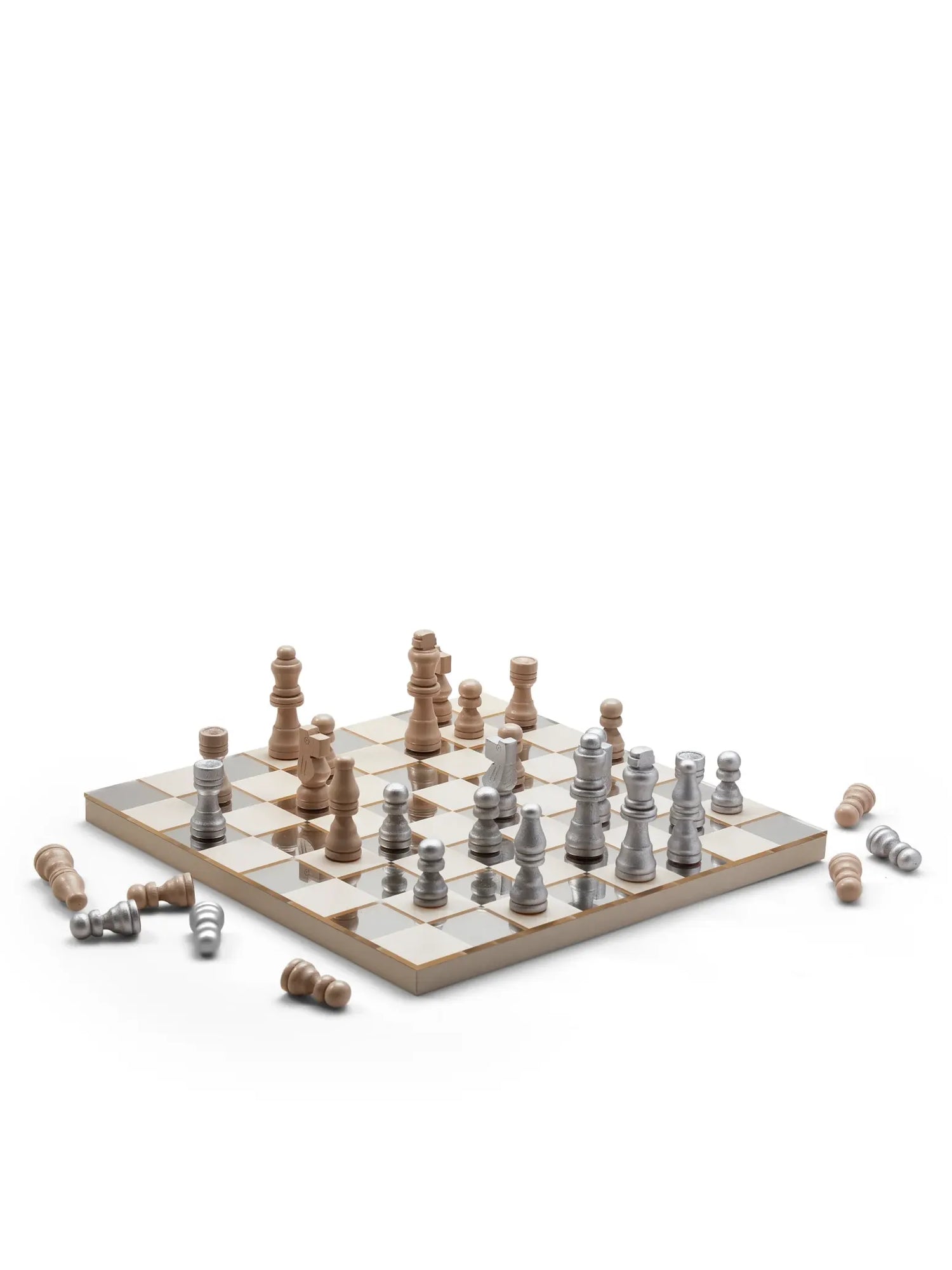 Art of Chess classic chess, mirror-beige