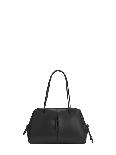 Brooklyn vegan leather bag, black