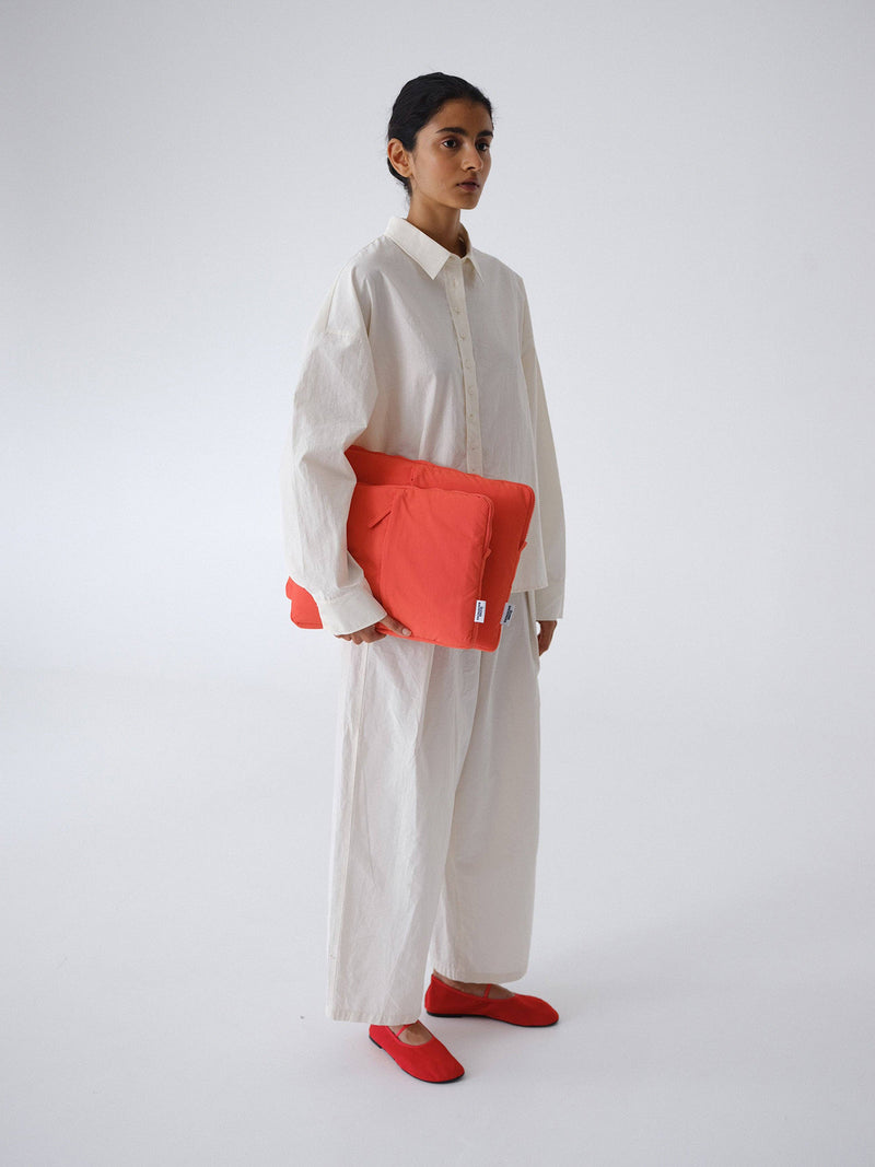 Padded laptop sleeve, coral orange (13” & 14”)