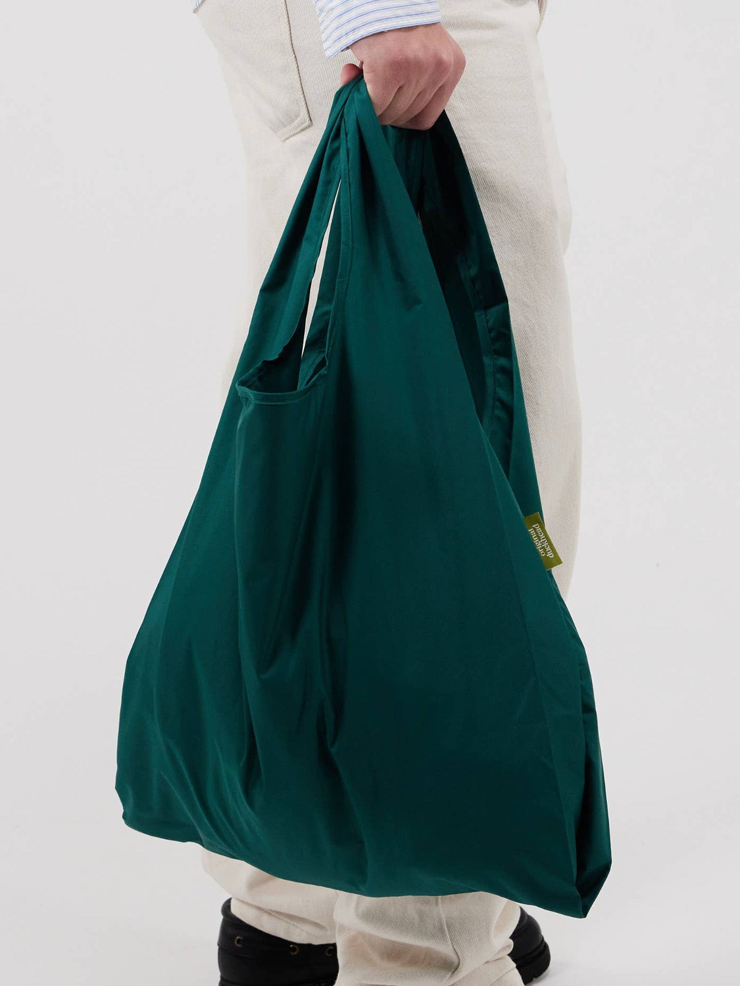 Forest green foldable light shopper, dark green