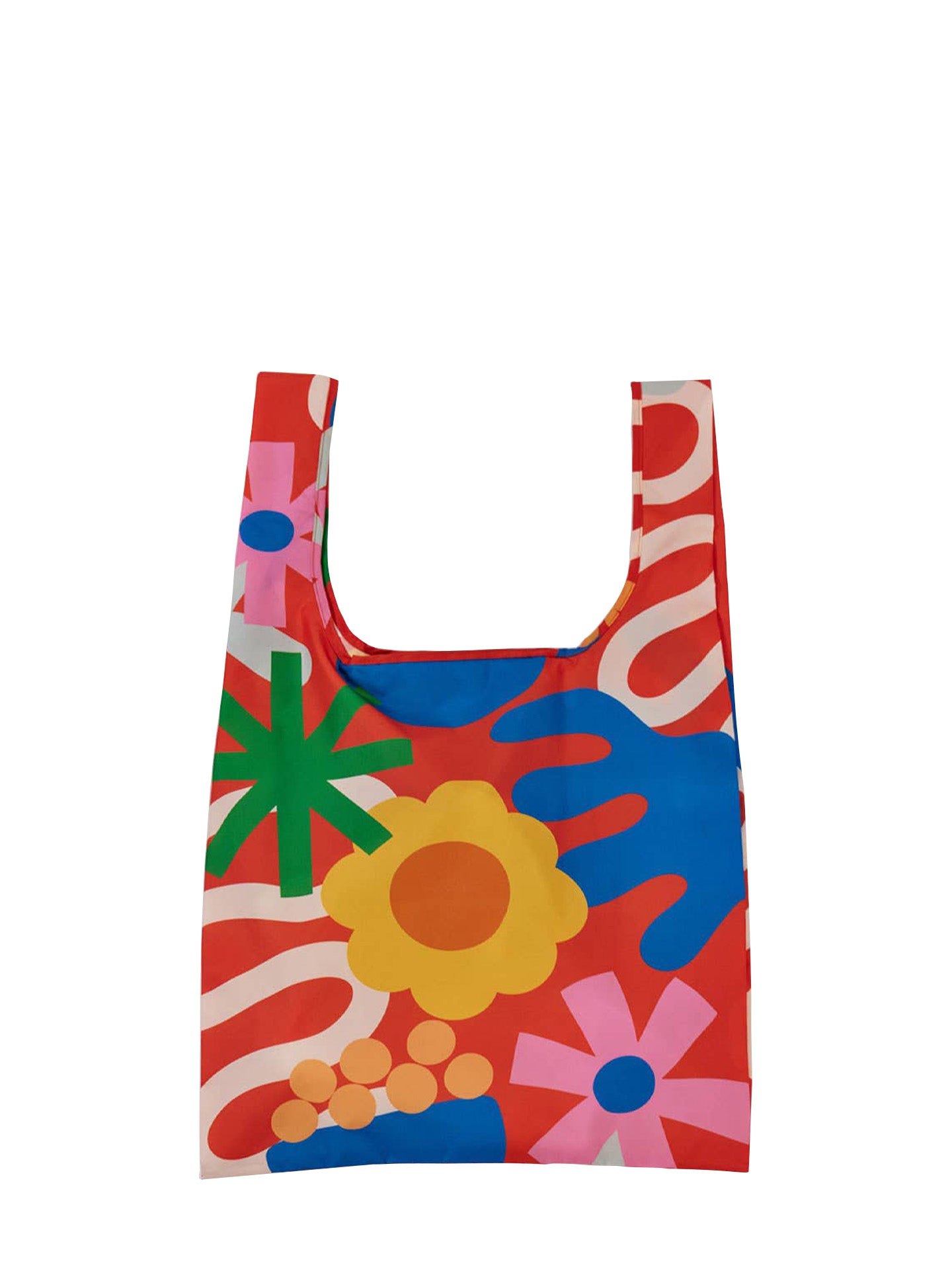 Salsa print foldable light shopper, multicoloured red