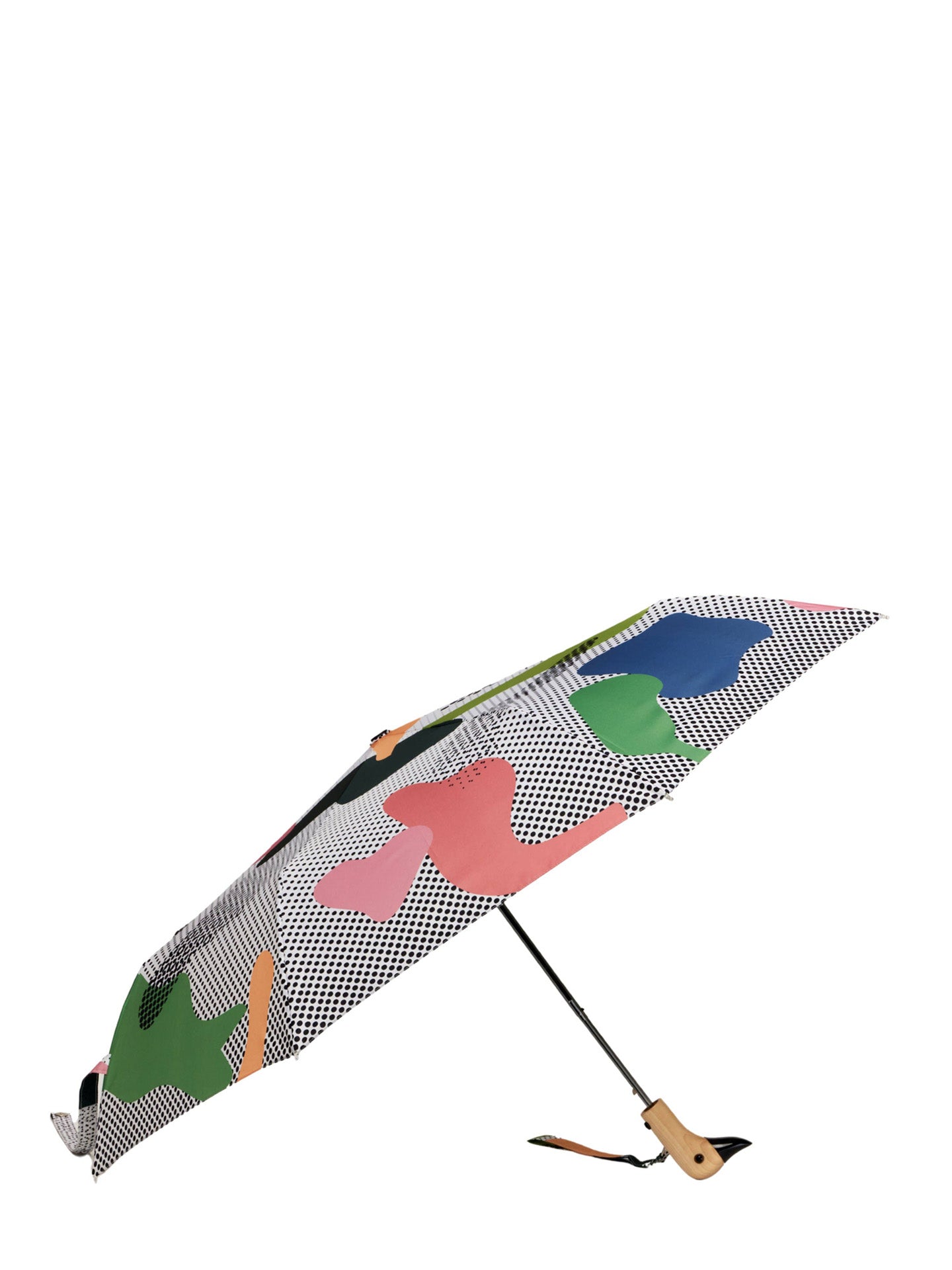 Dots print duck umbrella, multi