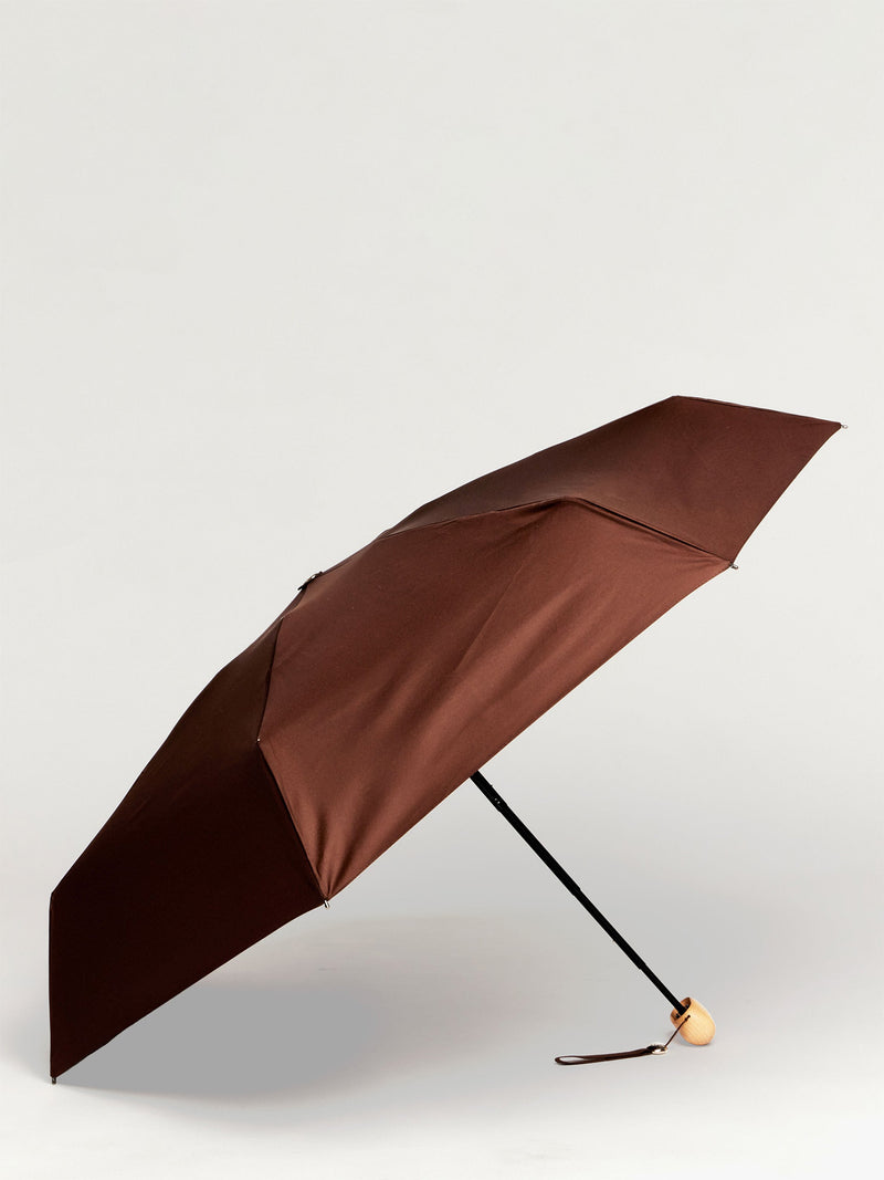 Mini compact umbrella, espresso brown
