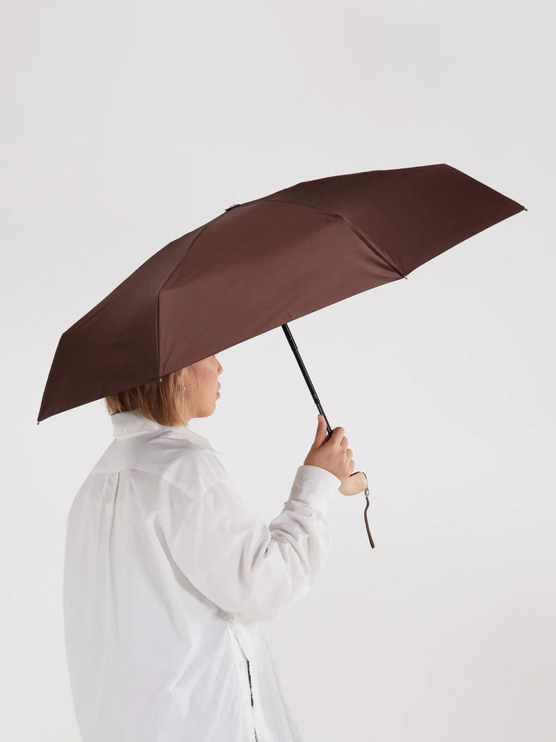 Mini compact umbrella, espresso brown