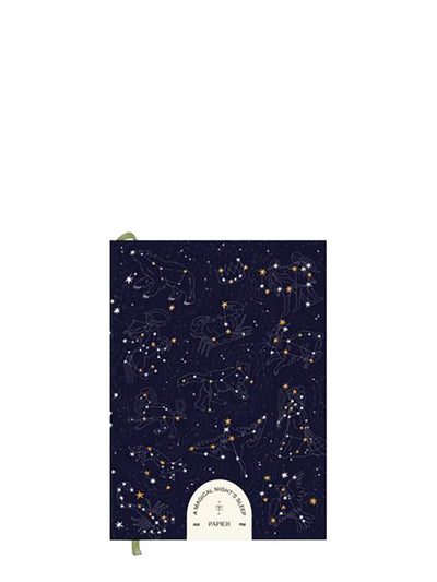 Zodiac sleep journal, navy foil