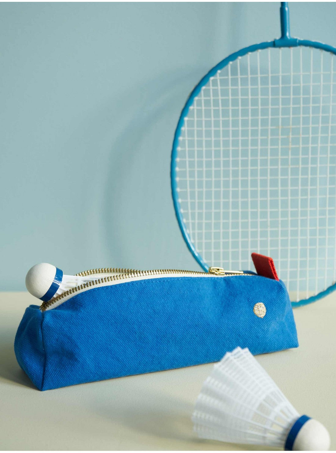 Cotton pencil case IONA, blue