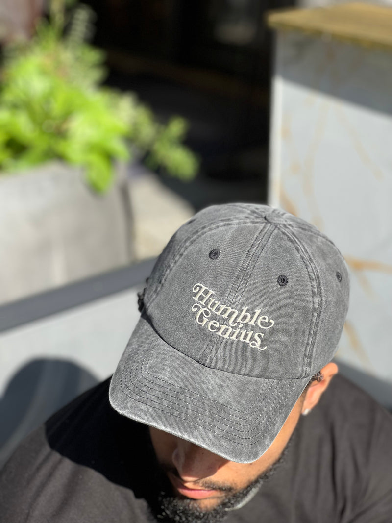 Humble Genius cap, washed black
