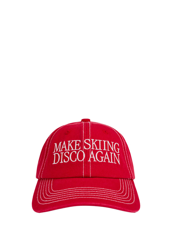 Make skiing disco again cap, red