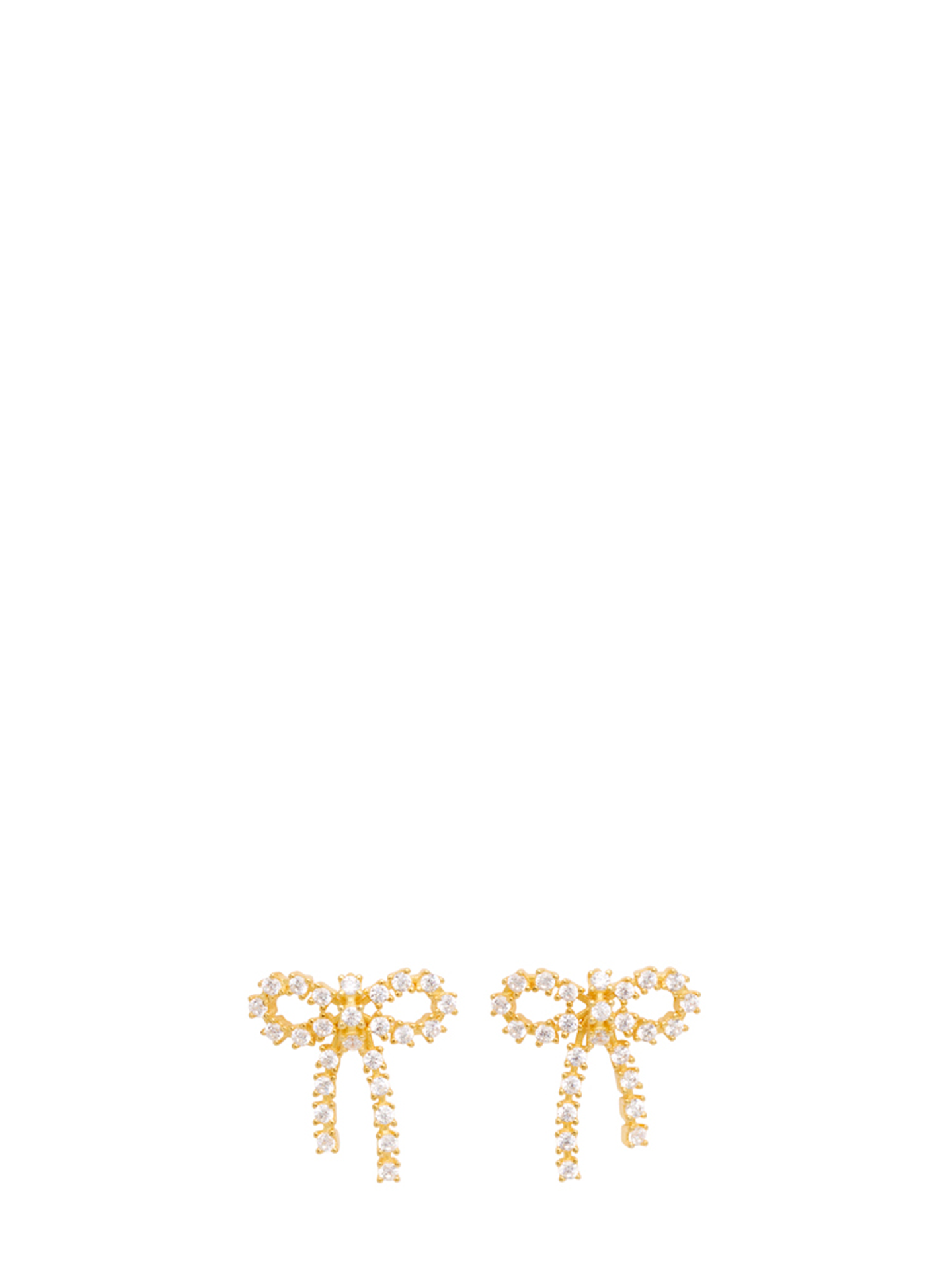 Arco Small Crystal Studs Clear, silverplated