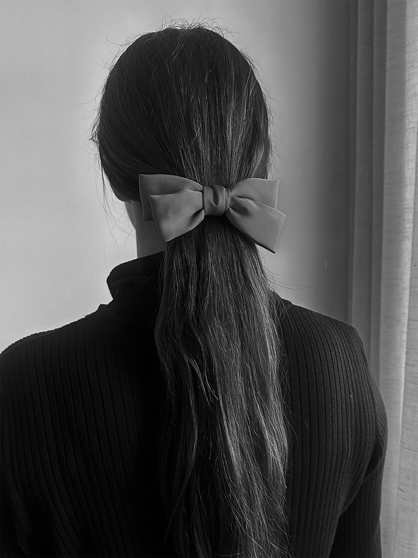 Khloe Bow barrette clip, Black