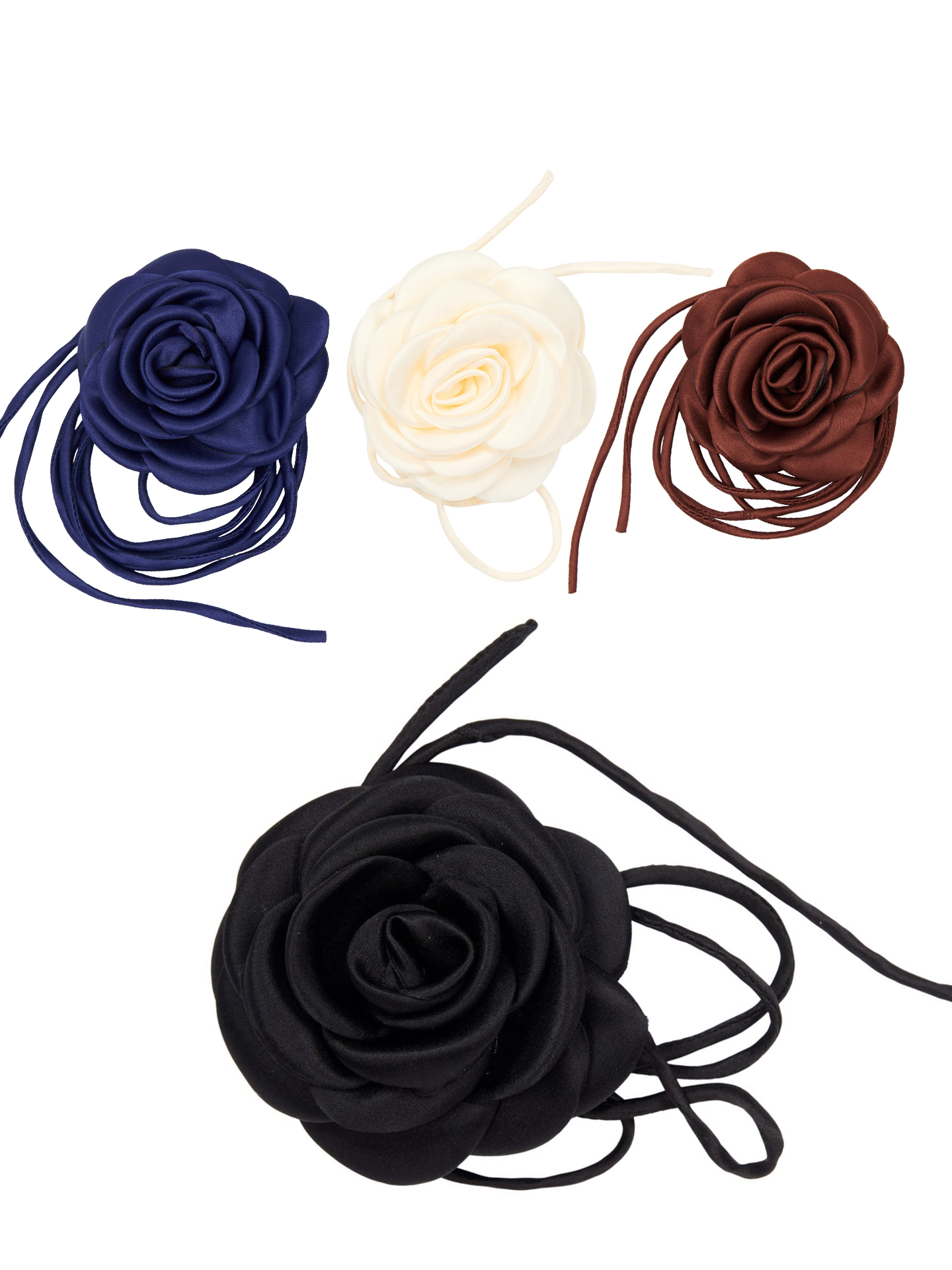 Satin Rose w/String multipurpose accessory, 4 colours