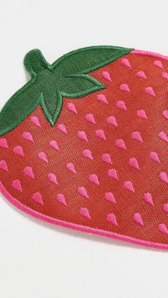 Strawberry cocktail napkins / coasters, set of 4