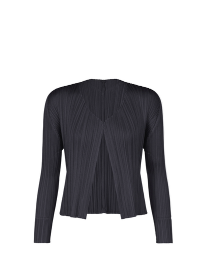 Pleated cardigan, navy