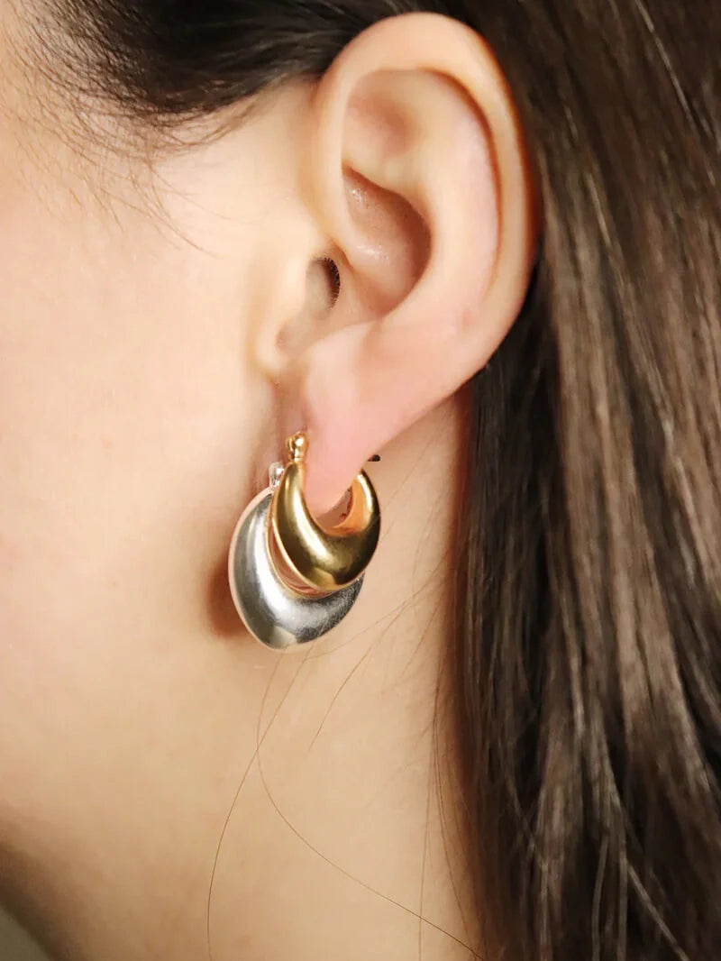 Ollie grande hoops, silverplated