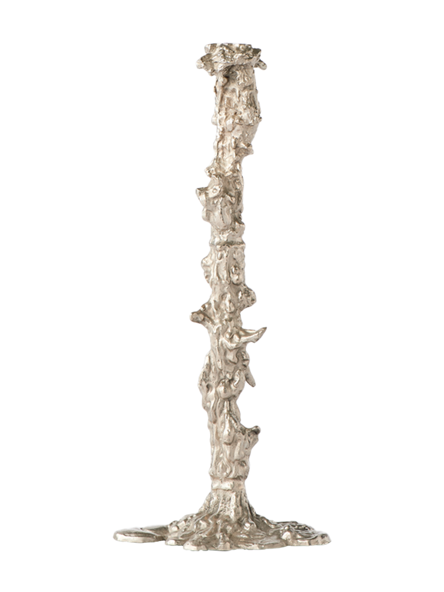 Drip candle holder, silver (XXL)