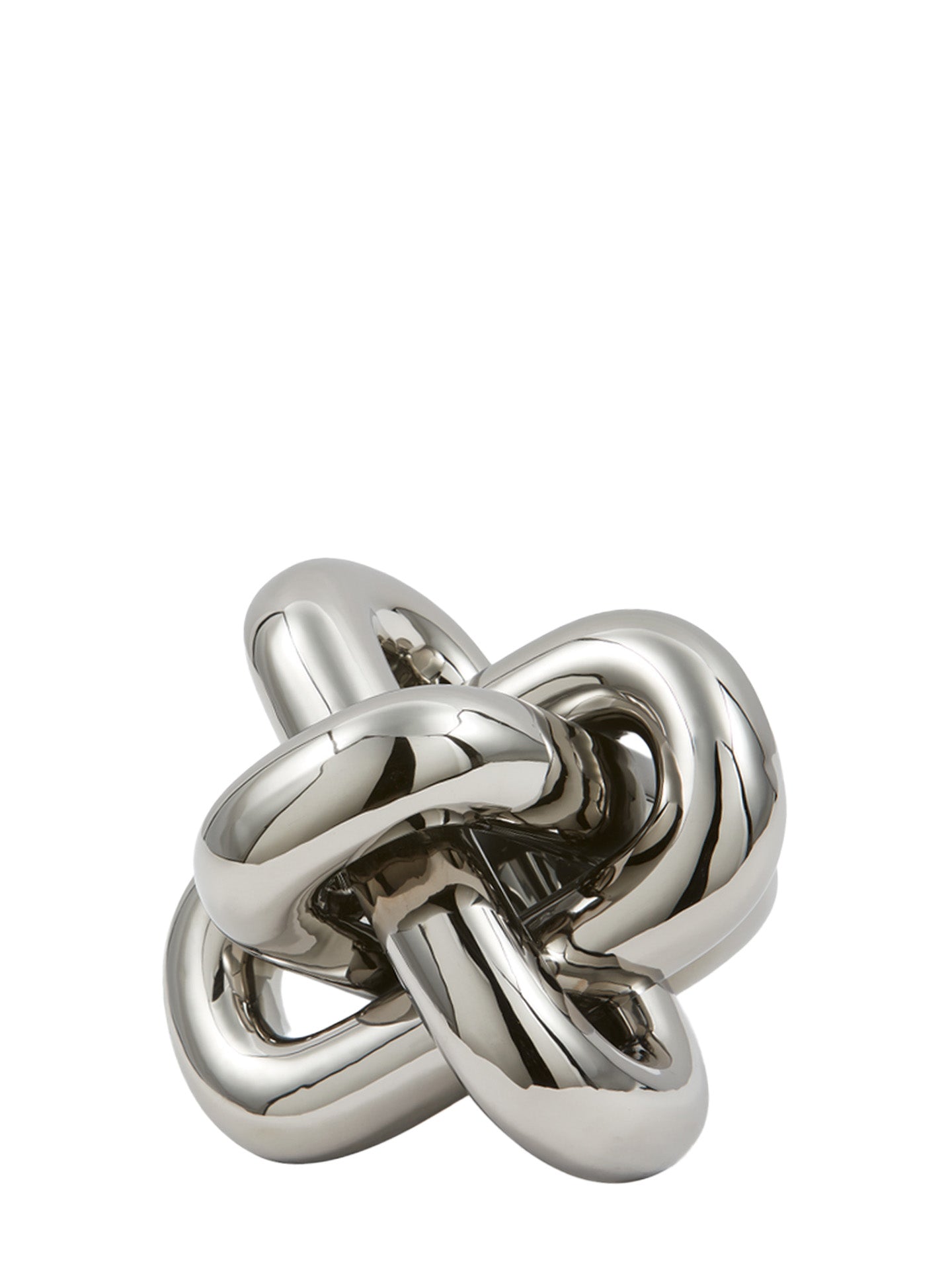 Moving chain art object, metal silver