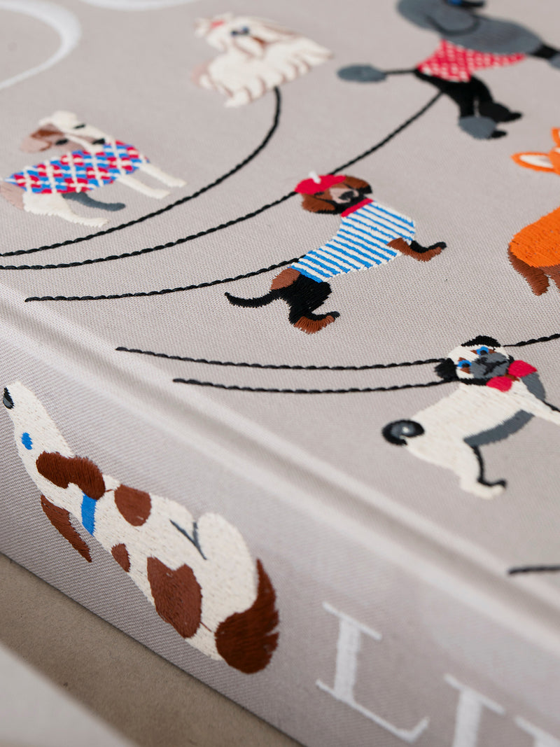 Dogs embroidered photo album