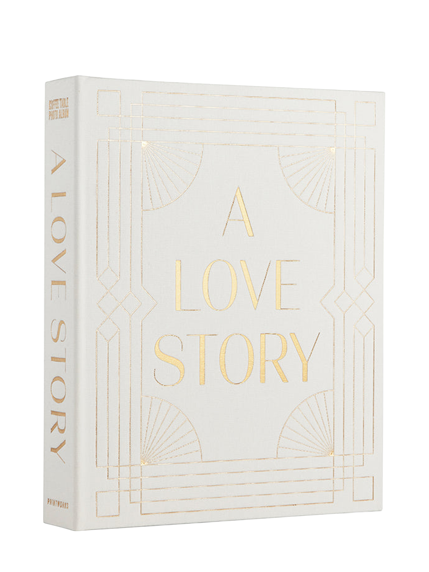 Wedding Photo Album A Love Story, white-gold