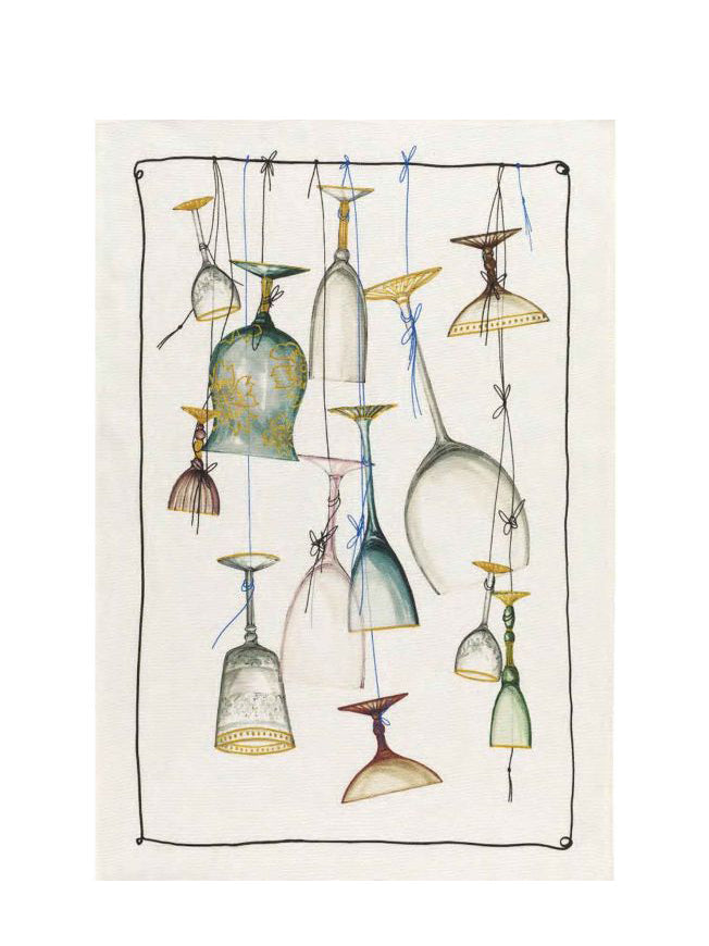 Murano pub linen tea towel (50x70cm)