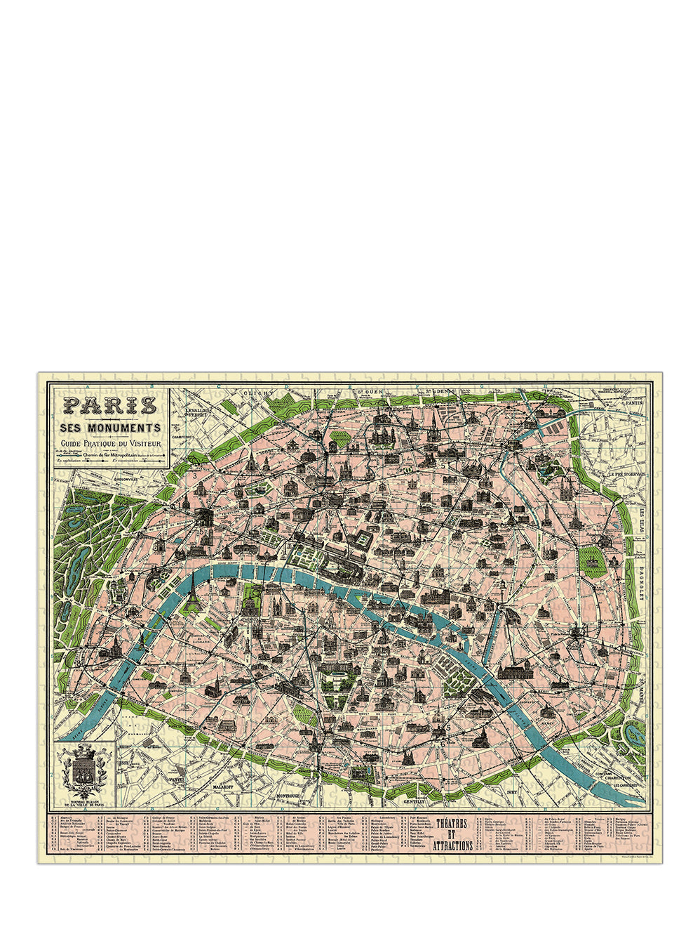 Vintage puzzle, Paris Map (1000 pcs)