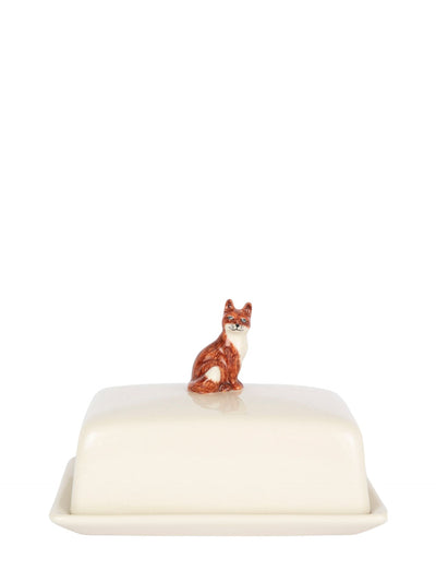 Fox butter dish