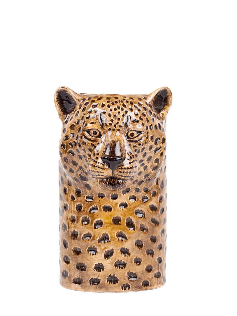 Leopard utensil pot