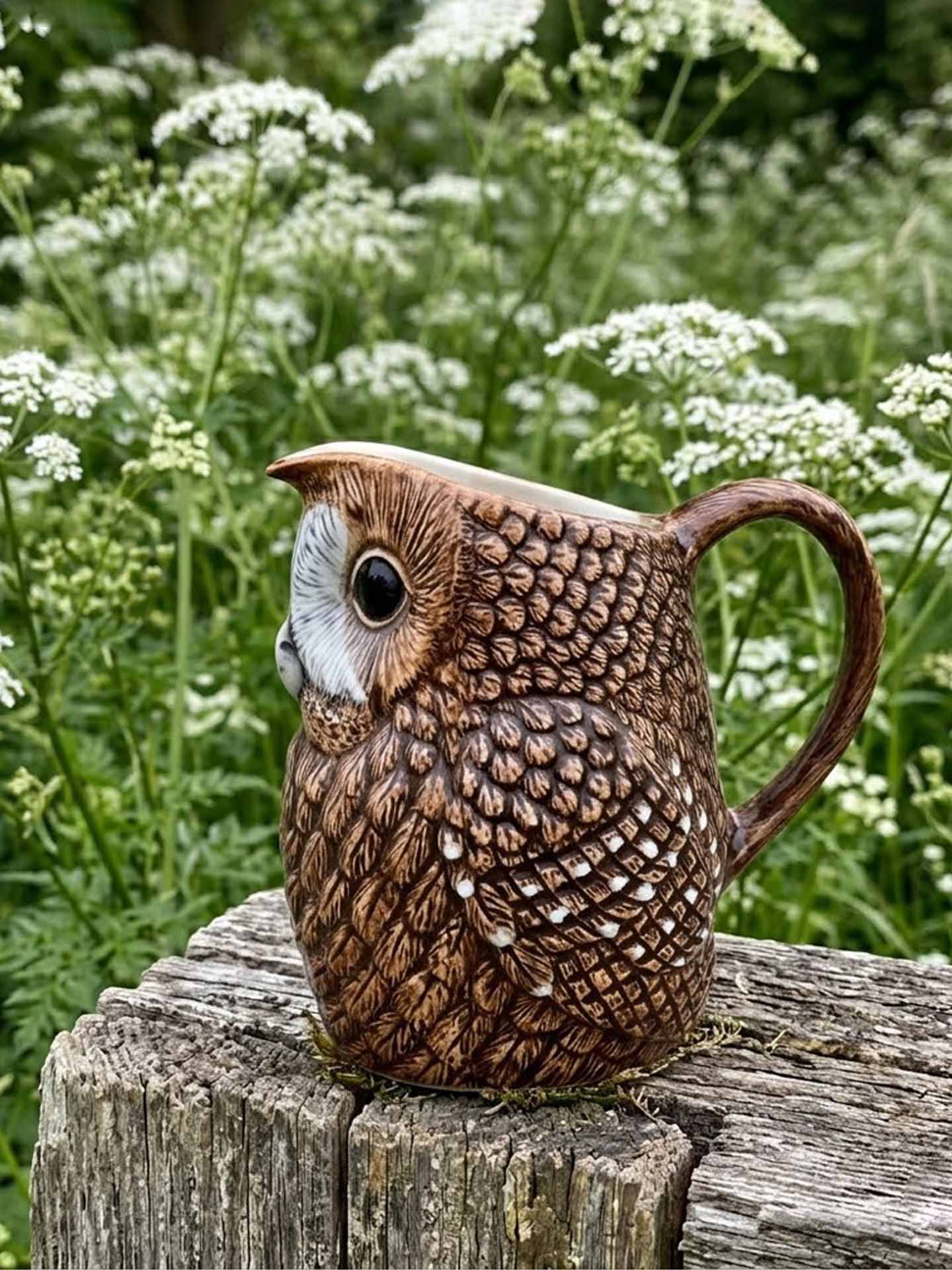 Tawny owl jug, medium