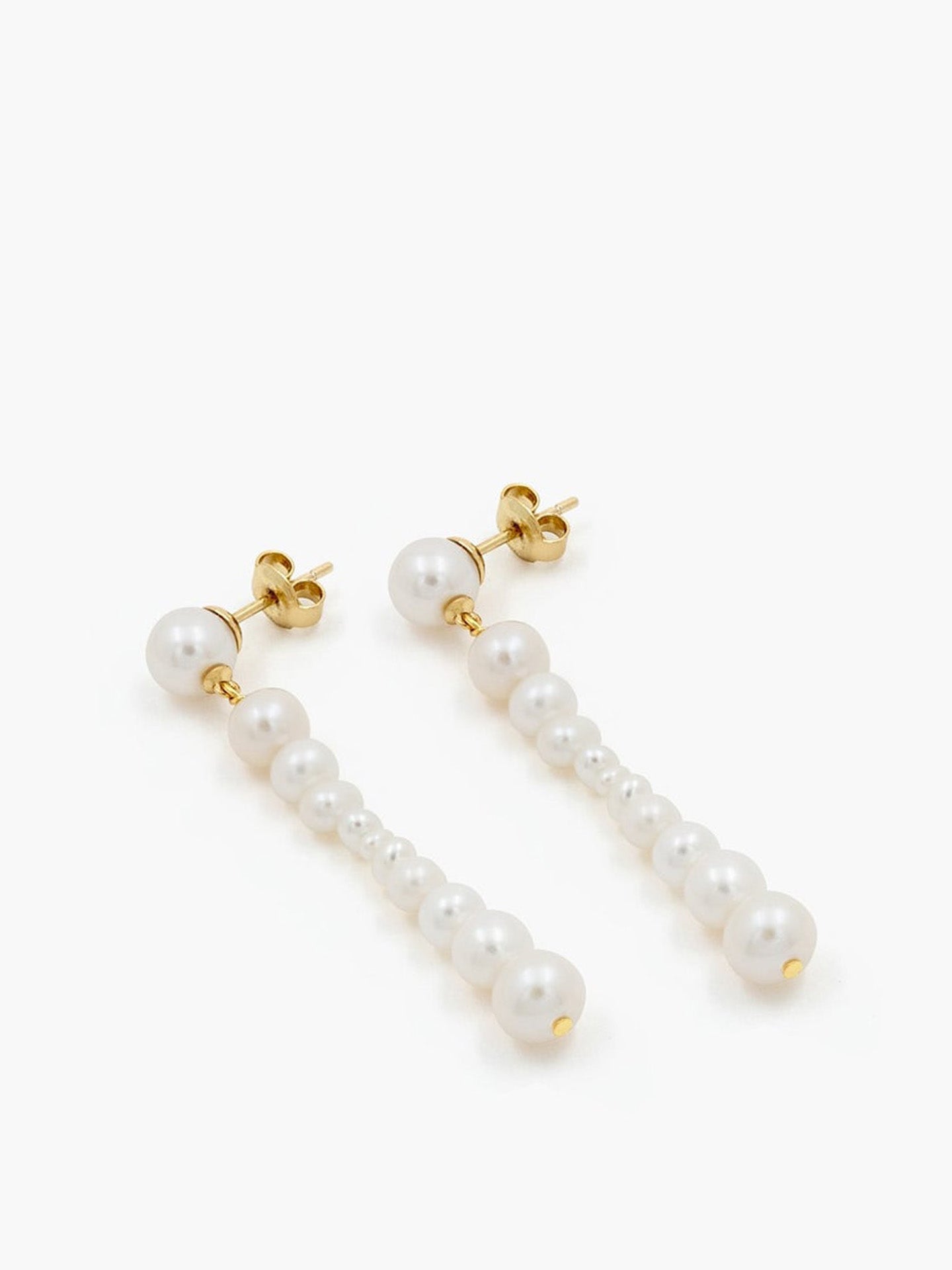 Olga long earrings, gold plated