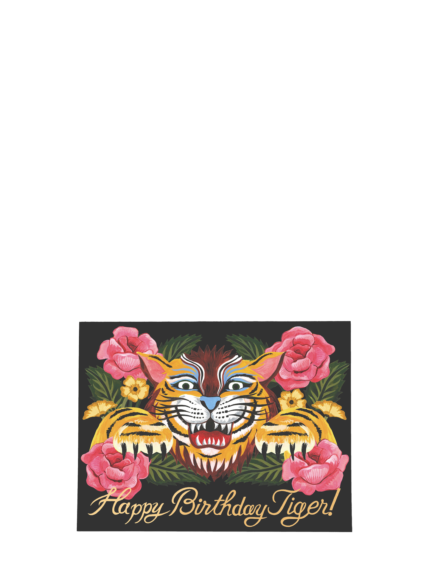 Birthday Roar tiger birthday card