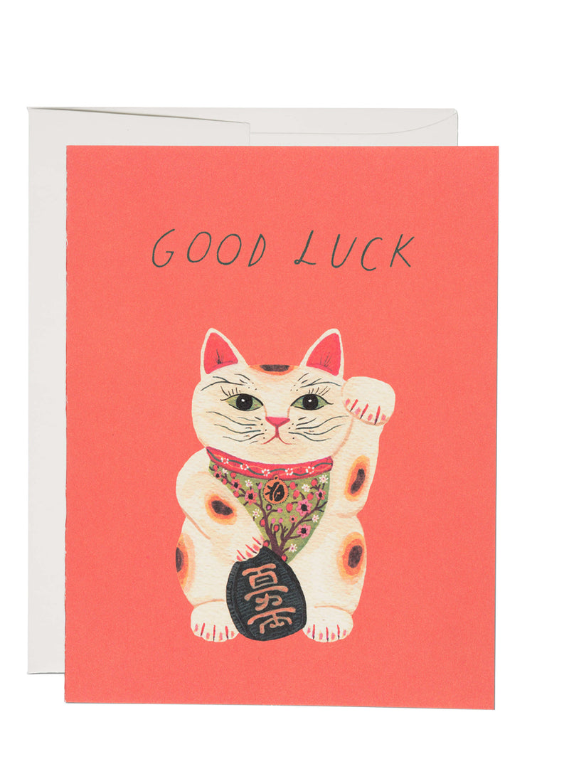 Good luck kitty encouragement card